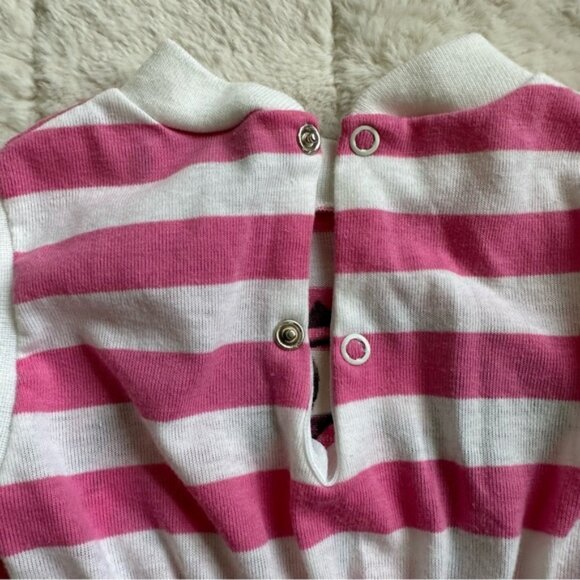 Disney | Vintage Pink Striped Graphic "Baby Mickey" Bodysuit | Size 18 Months - Picture 11 of 14
